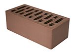 кирпич облицовочный полуторный, м-150,120x250x88, коричневый