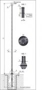 опоры граненые силовые с монтажом в грунт огсп-3,0-10,0-2,0 г.ц.